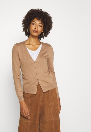 Cardigan Anna Field Basic V Neck Marron Femme | THL-4616913